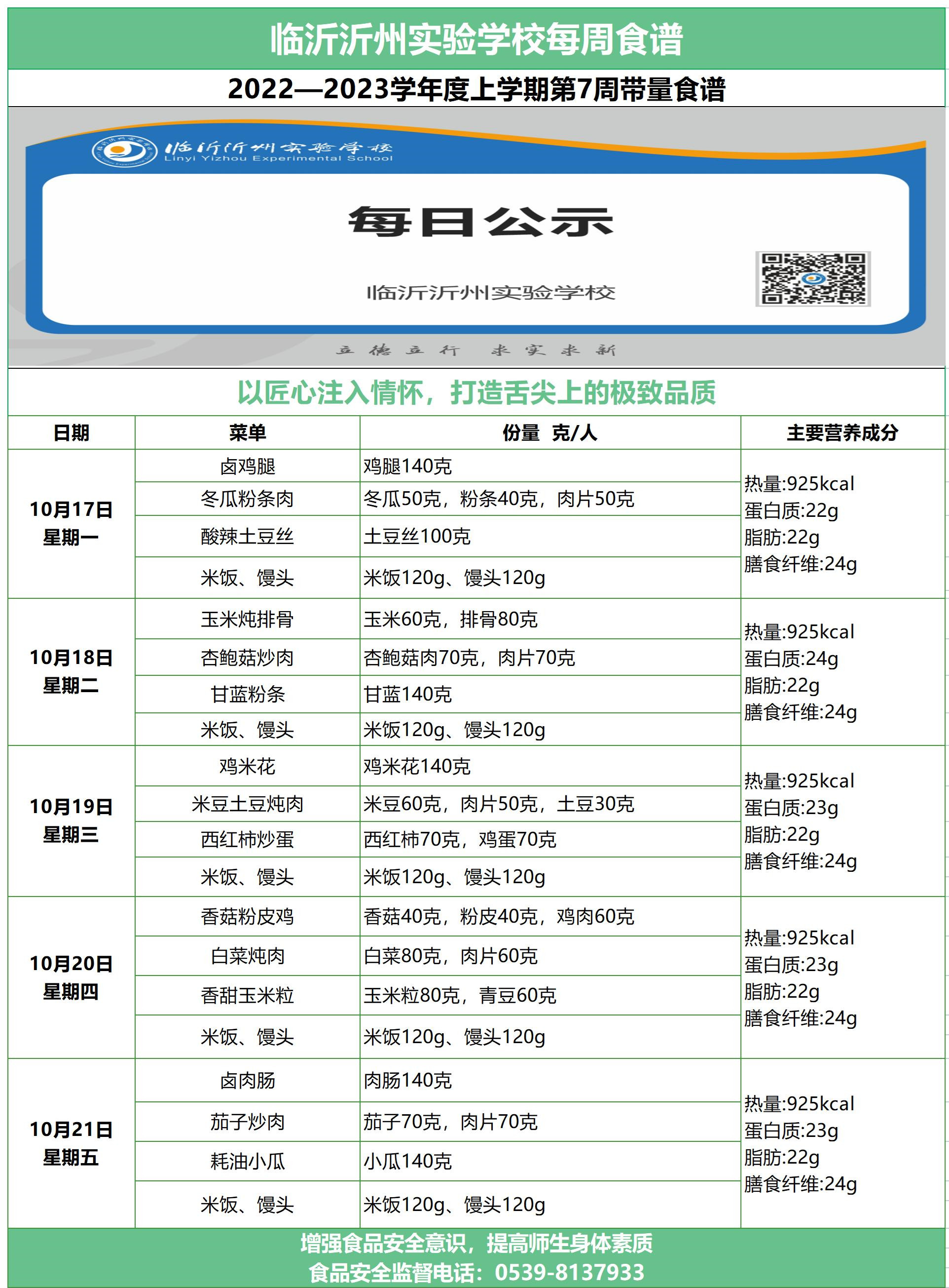 临沂沂州实验学校第七周带量食谱.jpg