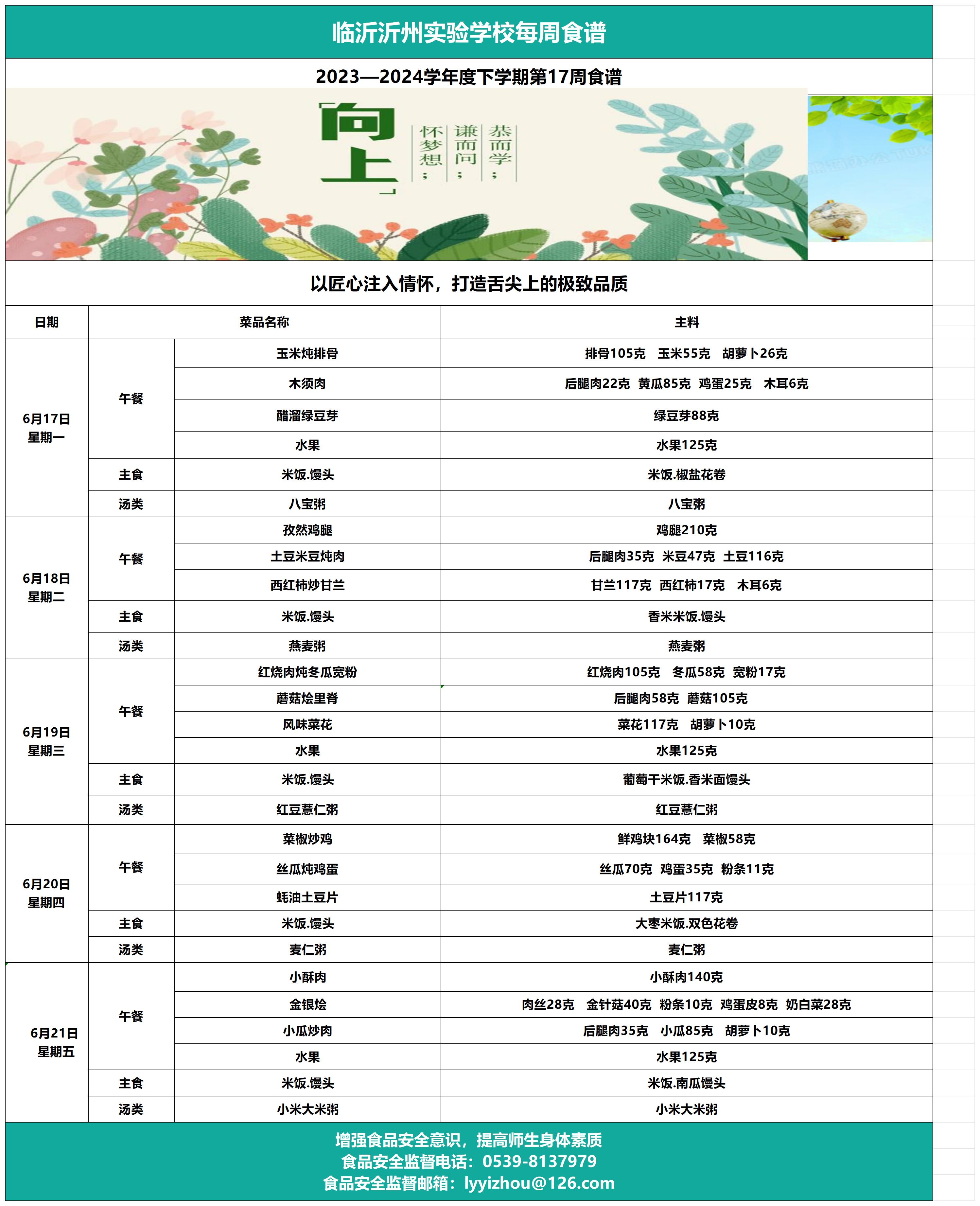 临沂沂州实验学校第17周食谱_Sheet1.jpg